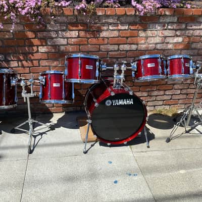 Holy Grail Drum Set! Yamaha Recording Custom 1970s - 1980s - World’s Most Recorded Drums ! Natural Wood Cherry Wood Walnut image 5