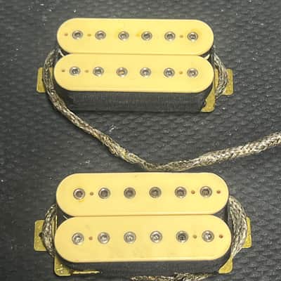 1975 DiMarzio DP100 Super Distortion Humbucker set double Cream image 1