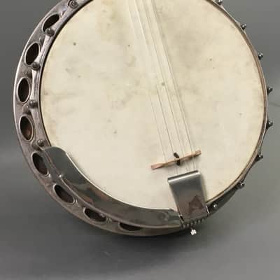 Vintage Gretsch Brooklyn NYC 4-String Broadkaster Irish Tenor Banjo Pre-War 1930s-40s Original Folk Americana image 4