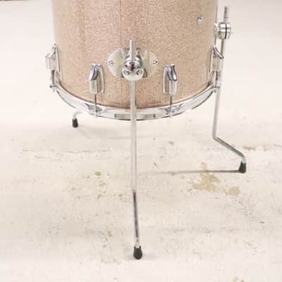 Rogers 14x14" Cleveland Holiday Floor Tom Drum Vintage 1960's Champaign Sparkle image 6