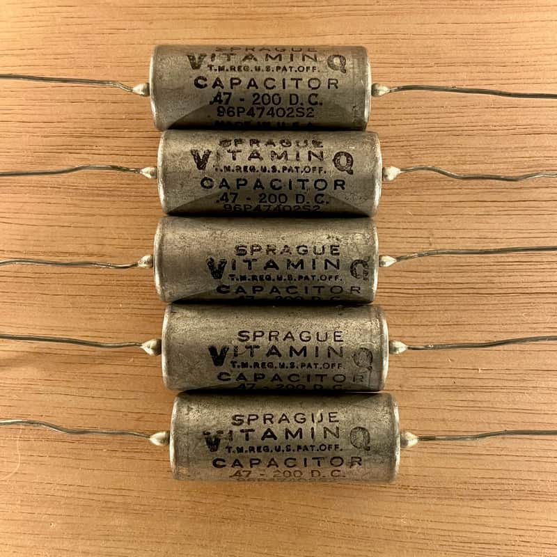 NOS Sprague .22uF 200V Vitamin Q (qty5) For Tube Mic, Hi-Fi , Tube Amp, Mic Pre Amps image 1