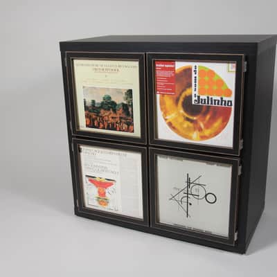 2 pcs IKEA Kallax Shelf Black Brown LP Art Frame Door for Vinyl Record Storage Cabinet / Cube Hack Custom Picture Album NowPlaying Music 33rpm 12" Clear Box Freaks Cover Jacket Decor Stand Display Ideas Mint Analog Disc Case Audio Unit Wood furniture Dj image 3