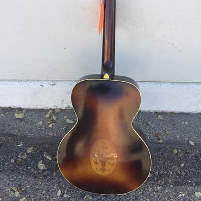 Old Kraftsman F hole acoustic archtop guitar 1930s Sunburst image 2