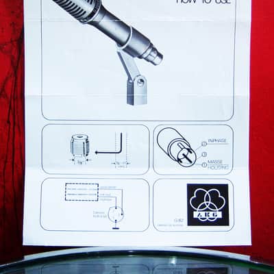 Vintage 1970's AKG D200E Cardioid Dynamic Microphone Low Z w accessories D190E D1000E # 2 image 3