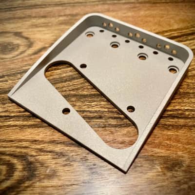 Van Dyke-Harms Telecaster Hybrid Bridge, Matte Finish-Stainless Steel, Toploader, String Through image 2