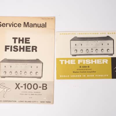 Fisher X-100-B Stereo Integrated Tube Amplifier - EX Working w/ orig Manuals image 8