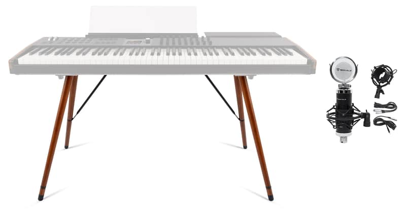 Arturia Wooden Legs For KEYLAB 88, POLYBRUTE 12, ASTROLAB+Recording Microphone image 1