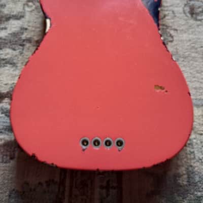 Fender Precision Bass 2001 - Fiesta Red over Sunburst image 13