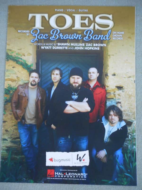 Hal Leonard Zac Brown "Toes" Sheet Music 2008 image 1