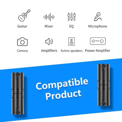 3Pin Xlr Male To Male Adapter, Mic,Amplifier, Mixer Xlr 3-Pin Microphone Cable Connectors Adapter-2Pack image 4