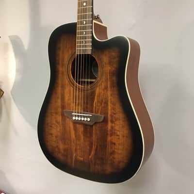 Luna Art Vintage Dreadnought Acoustic/Electric Guitar image 3