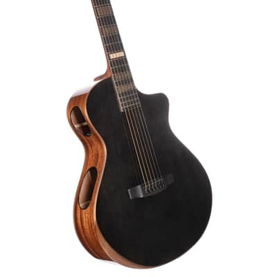 Cort MODERNBLACK Modern Concert Body Venetian Cutaway Solid European Sitka Spruce Top Walnut Reinforced Mahogany Neck 6-String Acoustic-Electric Guitar w/Hard Case image 1