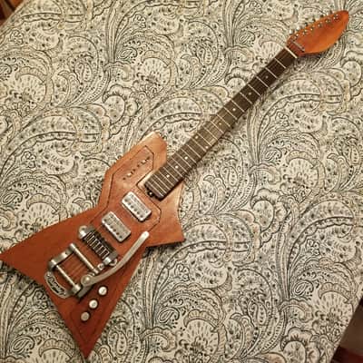 1960s Korina Wood Solidbody 2" Thick, Futuristic Guitar, Unknown Maker, Modeled After 1958-59 Gibson image 3