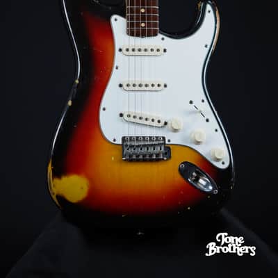 7.4LB, 1-Owner! 1963 Fender Stratocaster Sunburst image 4