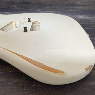 80s KRAMER Baretta Shape Body White 1H JK-1000 LK EK w/Plate Made in Japan as is image 10