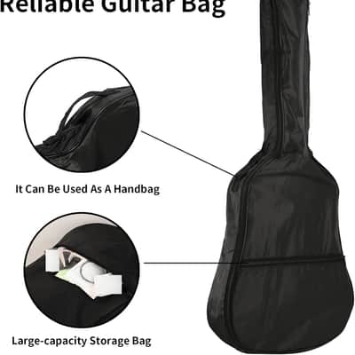 30in Beginner Acoustic Guitar Basic Starter Kit Tuner Bag Capo Strings Winders Strap Picks Student/Kids Guitar Pickguard with Gig Bag Sunset image 3