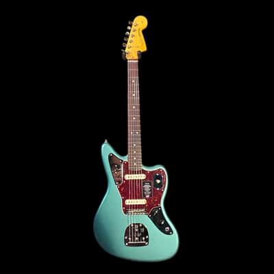 Fender American Professional Classic Jaguar Electric Guitar - Faded Sherwood Green Metallic image 3