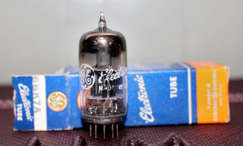 GE 6BK7A 6BQ7 6BZ7 TIGHT BALANCE BLACK PLATE D GETR NOS+ NIB MINTY VINTAGE 1953 image 1