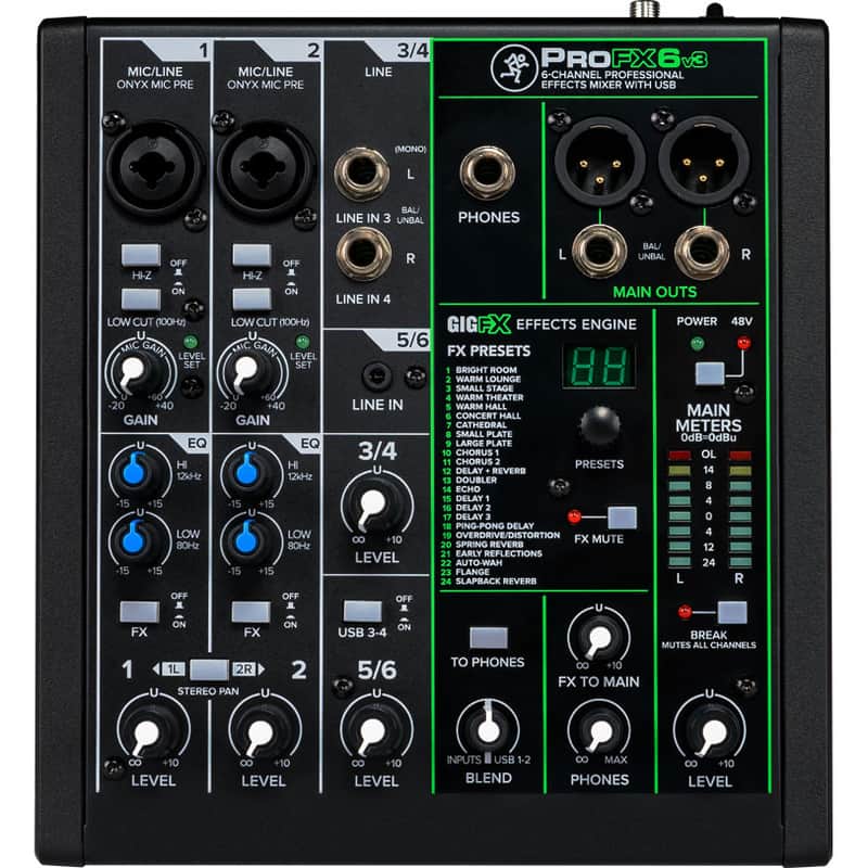 Mackie ProFX 6-Channel Mixer with Effects & USB image 1