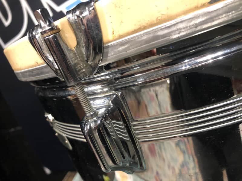 Rogers 1960s “Humberto Morales Model” 13”+14” Brass Timbales with