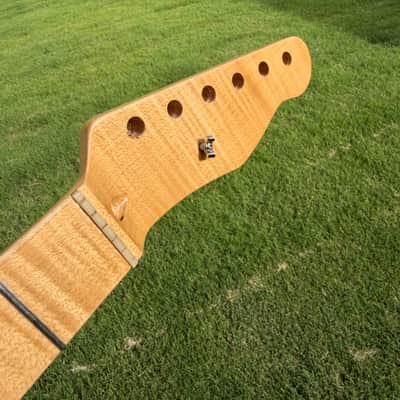 Guitar Mill AAA Flame Maple T-Style neck with nitro finish. image 10