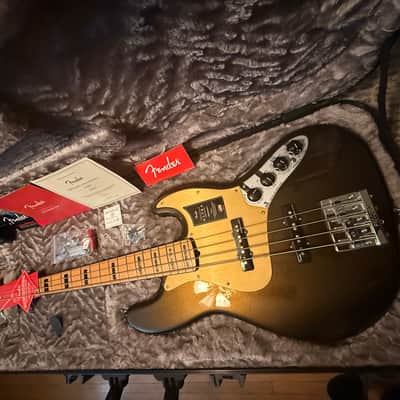 Fender American Ultra Jazz Bass with Maple Fretboard 2019 - Present - Texas Tea image 14