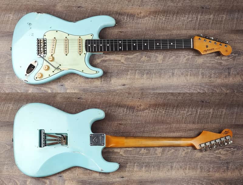 MyDream Partcaster Custom Built - Relic Sonic Blue JM Big Dipper image 1