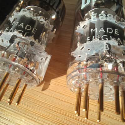 NOS 1974 MULLARD e88cc 6922 Mitcham Dimple DISC getter Special quality like CV2492 ecc88 6dj8 CCA perfectly balanced and very strong, gold pins best audio tube, for EMI redd 47 image 13