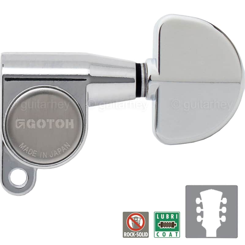 NEW Gotoh SG360-20 Mini Tuners Schaller Style w/ Large Dome Buttons 3x3 - CHROME image 1