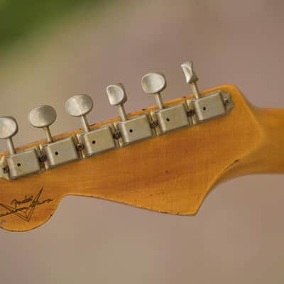 Fender Custom Shop '61 Strat® Heavy Relic®, Rosewood Fingerboard - Aged Ocean Turquoise over 3-Color Sunburst(2) image 7