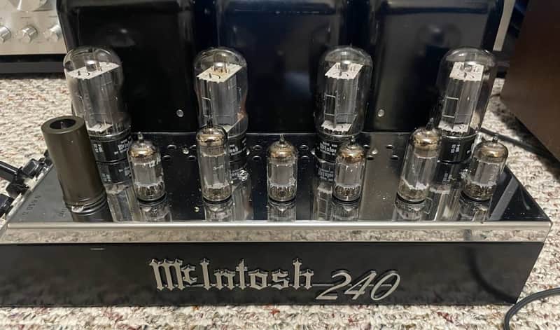 McIntosh MC240 40-Watt Mono Tube Amplifier Black w/ Small Round Grille