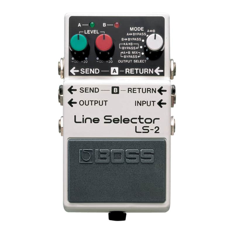 Boss LS-2 Compact Battery and Adapter Powered Line Selector Pedal with Level Control and Six Looping Modes for Multiple Effects Setups image 1