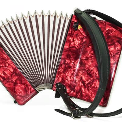 Weltmeister Stella 32 Bass Lightweight Piano Accordion for Beginners Children Kids, made in Germany Small Accordian with New Straps, 2736 image 11