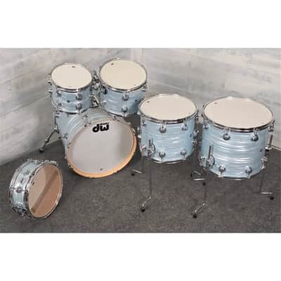Used DW Collectors VLT 333 Maple 7pc Drum Set Pale Blue Oyster - Very Good image 9