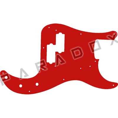 Custom Pickguard For 2000 - 2024 Made in America Fender 1963 Fender Custom Shop Precision Bass Journeyman Relic - Red Solid .090" image 1