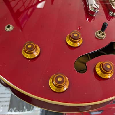 Epiphone Dot ES-335 Semi Hollow Electric Guitar Cherry Red, Maple, Rosewood, Hard Case image 4