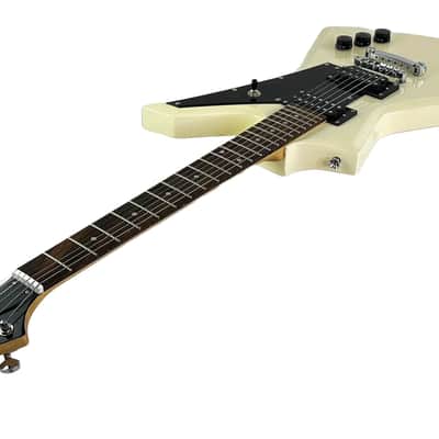 Zenison White Electric 6 String Right Handed Hard Rock Heavy Metal Style image 6