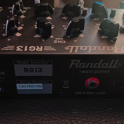 Randall RG13 1-Watt 3-Channel Solid State Guitar Pedal Amp 2010s Black image 2