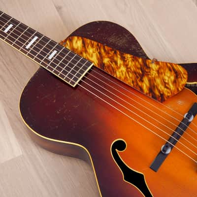 1940s Regal Vintage Archtop Acoustic Guitar, Spruce & Mahogany, USA-Made w/ Case image 6
