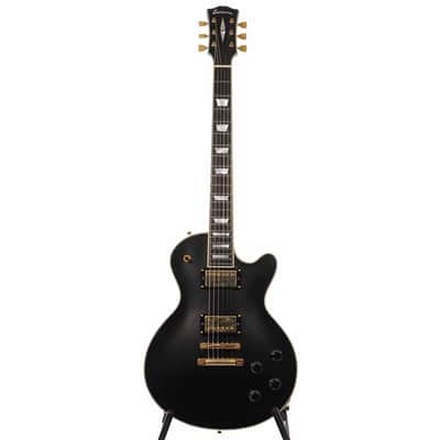 Eastman 2022 SB57/N-BK Electric Guitar with Case - Black with Gold Hardware image 2