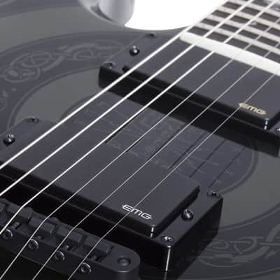 Schecter Warhammer NT Electric Guitar. Norse Dragon Bullseye metallic green image 4