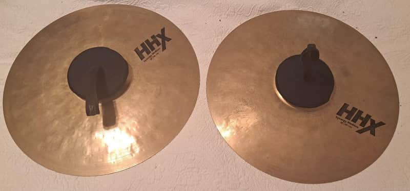 Sabian 18"  HHX Synergy Medium hand crash Cymbals (pair) concert marching 2000's image 1