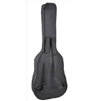 Acoustic Guitar Gig Bag With Large Pocket & Shoulder S traps Black W-00 image 2