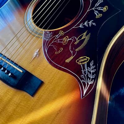 ☆Free shipping!☆★Players condition★ YAMAKI Deluxe F-122  HummingBird type Japan Vintage MIJ image 12