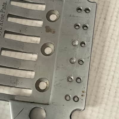 2000's Japan Jackson Licensed JT-580LP Floyd Rose Tremolo Bridge Brushed Chrome Base Plate image 5