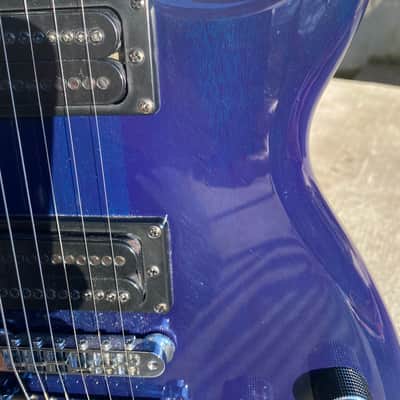 Carvin SC90 Single Cut, Neck Through 90s - Transparent Blue Gloss image 9