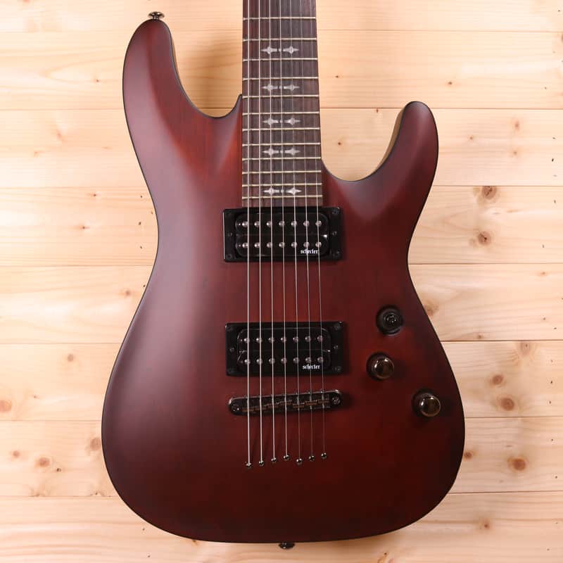 Schecter Omen 7 7-String Electric Guitar - Rosewood Fingerboard, Walnut Satin image 1