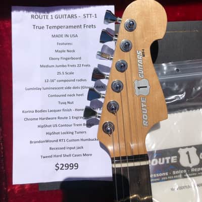 True Temperament Guitar - Route 1 Guitars STT-1 - Korina Body image 7