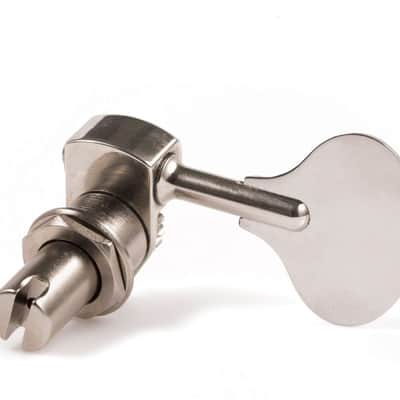 Hipshot Ultralite USA HB6L Lollipop 1/2 Nickel - Single Bass tuner, treble side image 2