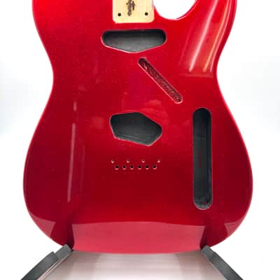 Warmtone Custom Guitars Tele Style Guitar Body “Red Sparkle” image 2